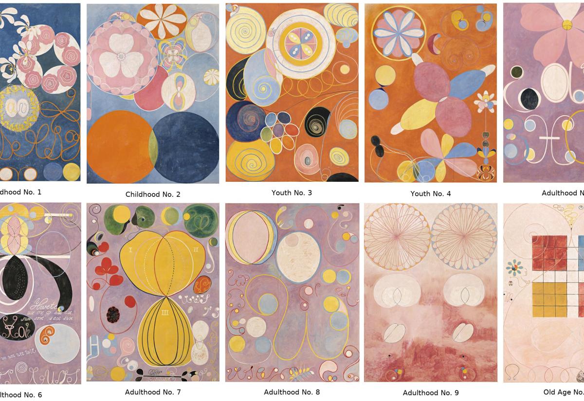 Hilma AF Klint The Ten Largest - Las Diez Mayores - Coleccion de pinturas de Arte Mistico