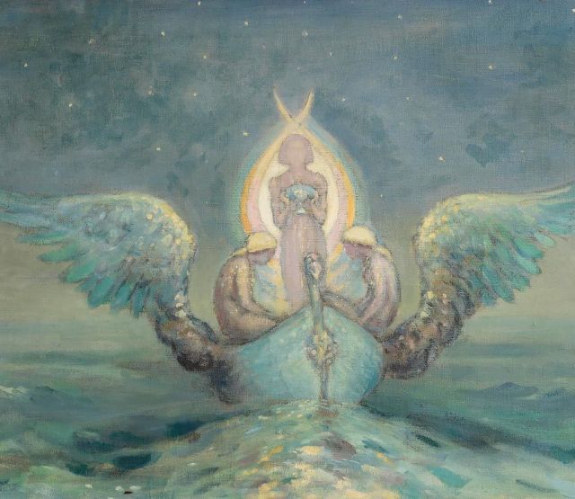 George W Russell (Æ) -Mystical_Figure_in_Winged_Boat