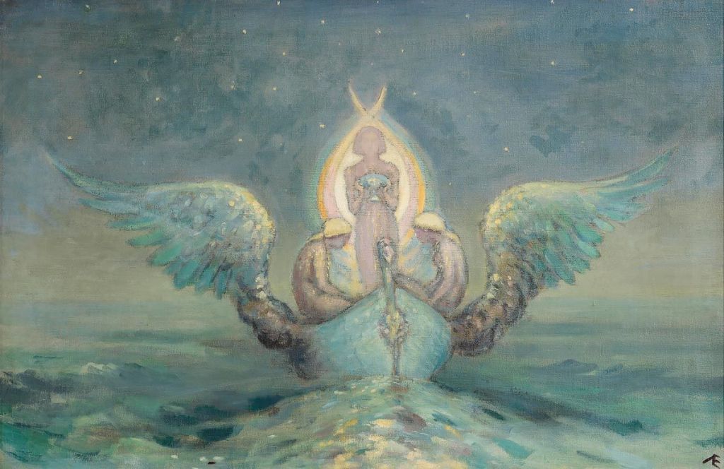 George W Russell (Æ) -Mystical_Figure_in_Winged_Boat